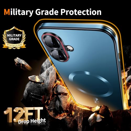 Image of for iPhone 17 Case,Slim Design Compatible with MagSafe,Strong Magnetic Shockproof Military-Grade Protection for Screen & Camera Cover Case for 17,Blue