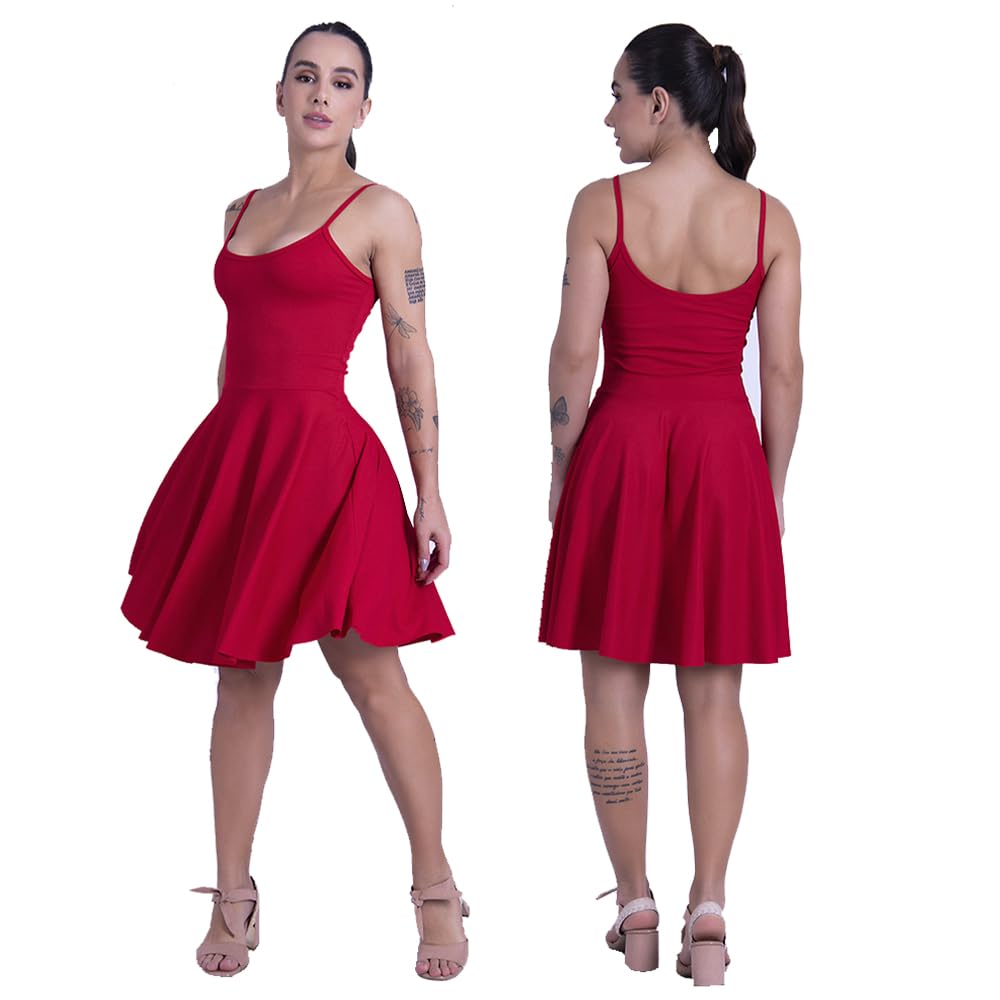 Vestido Feminino Godê Plissado Midi Rocca