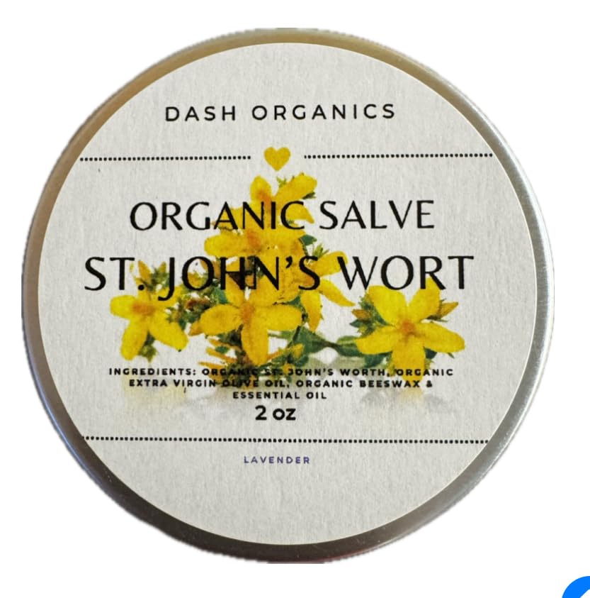 Organic Herbal Salve | St John's Wort Salve Made with Organic Olive Oil | 2oz | Lavender Scented