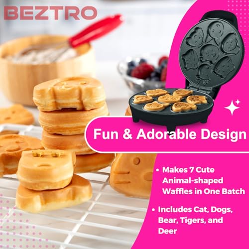 Image of Waffle Maker Machine Mini Electric Breakfast Pancake Maker Similar to Donut or Sandwich Makers for Desserts Snacks Parties for Kids & Family