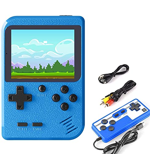 Consola de Juegos Portátil, 400 Juegos Retro Consola con 2,8 Pulgadas Pantalla a Color Soporte Dos Jugadores y Conexión de TV con Batería Recargable de 500 mAh Presente para niños y Adultos