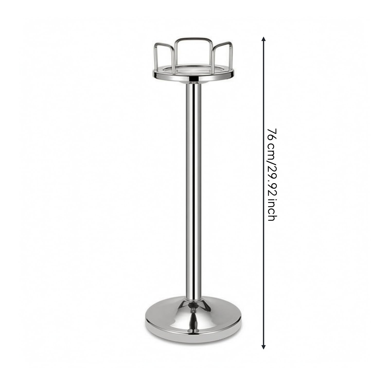 predolo Soporte Acero Inoxidable con Base Vertical Cubo Hielo con Soporte Estable Cubitera para Comedor , Plateado , Modelo Alto
