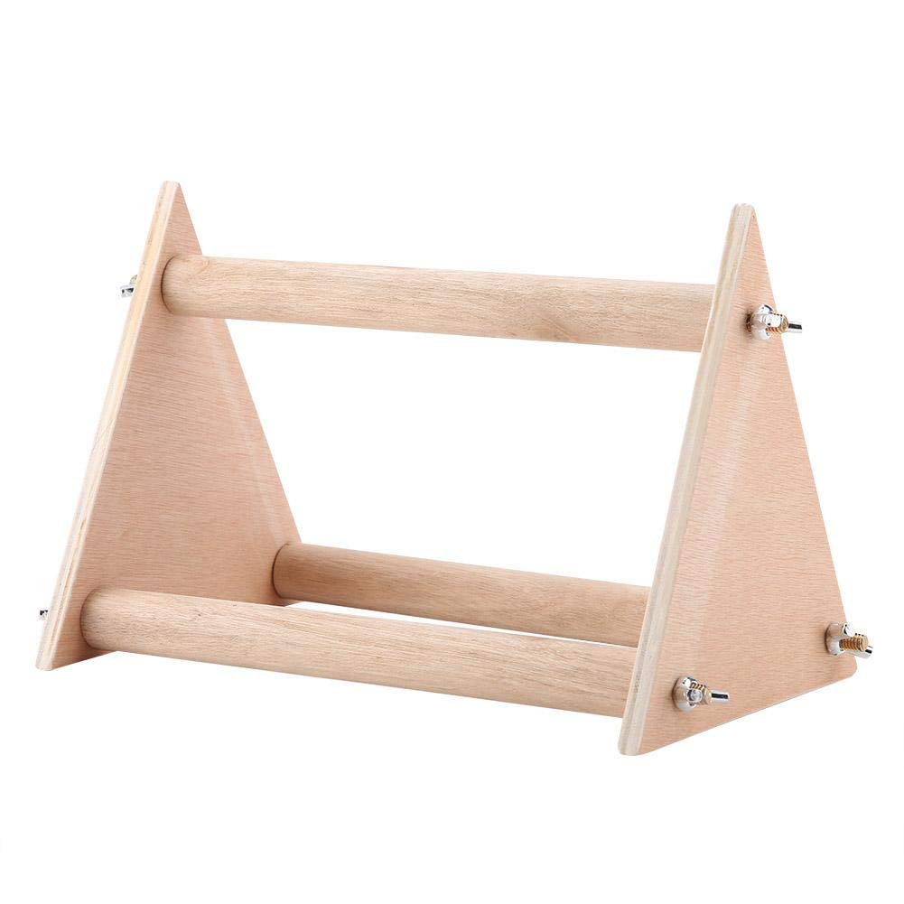 Parrot Stand Perch, Pet Bird Standing Playground Funny Wooden Activity Training Toy for Macaw African Greys Budgies Parakeet Cockatiel Cockatoo Lovebird
