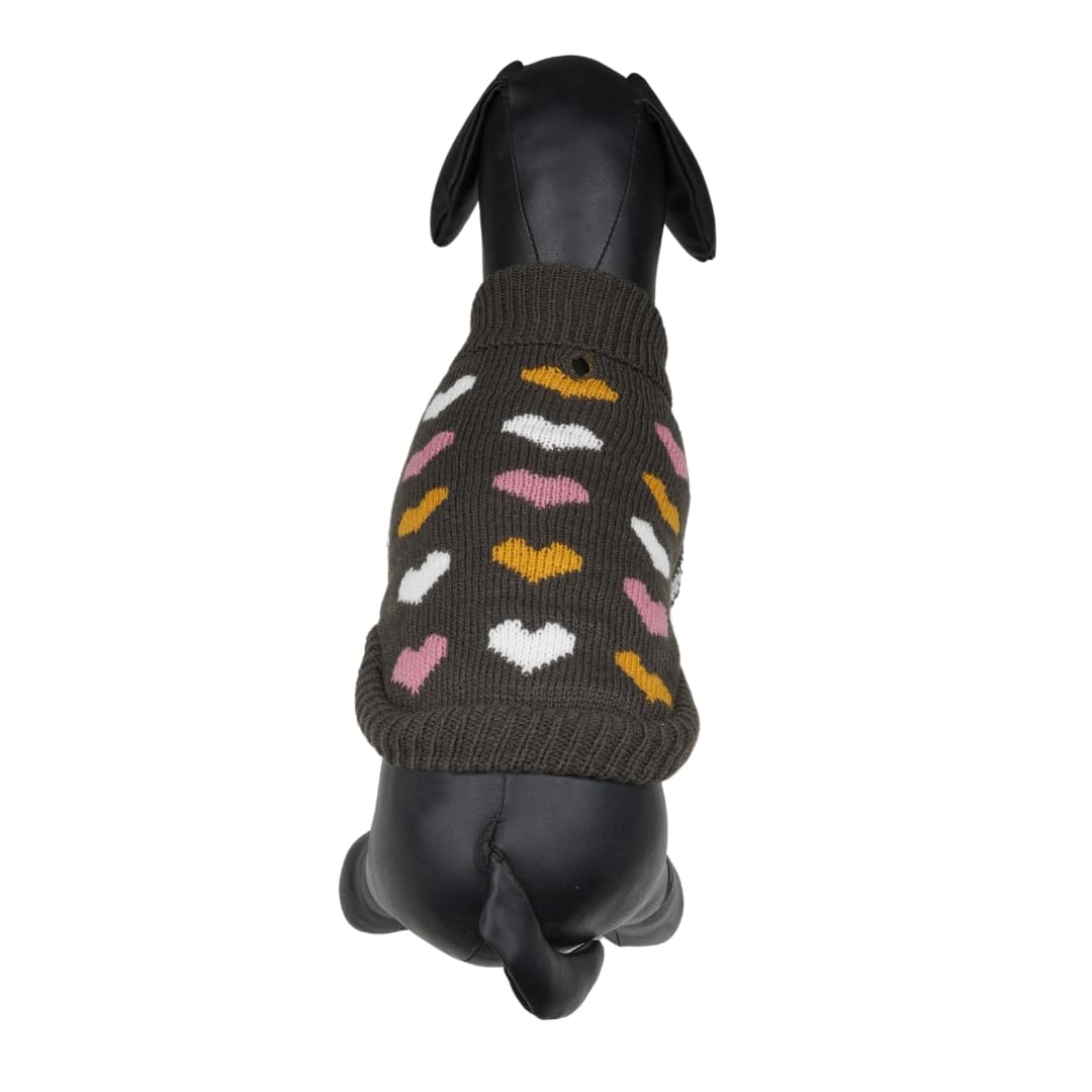 Lulala Turtleneck Dog Sweater - Winter Coat Apparel Classic Cable Knit Clothes with Leash Hole for Cold Weather, Ideal Gift for Pet in New Year (Black, 8 Inch) 1