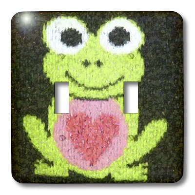 Funda para interruptor rana mosaico verde para decorar habitaciones infantiles y salones alegres