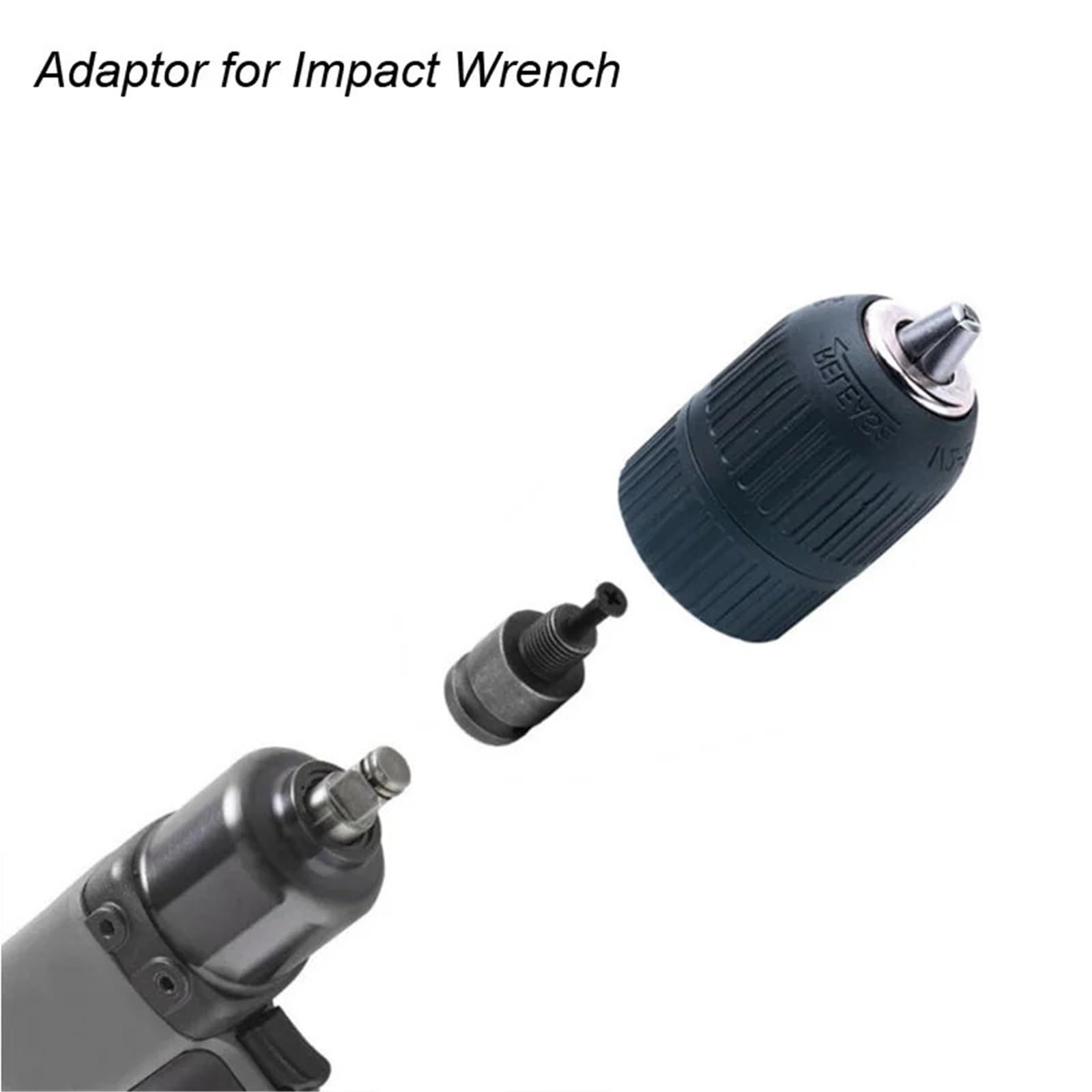 Mandril De Perforación Sin Llave, Convertidor De 2-13 Mm, Rosca De 1/2"-20UNF, Adaptador De Cambio Rápido, Destornillador De Impacto Hexagonal SDS De 1/4", Broca For Llave(1 Chuck 3 Adapters)