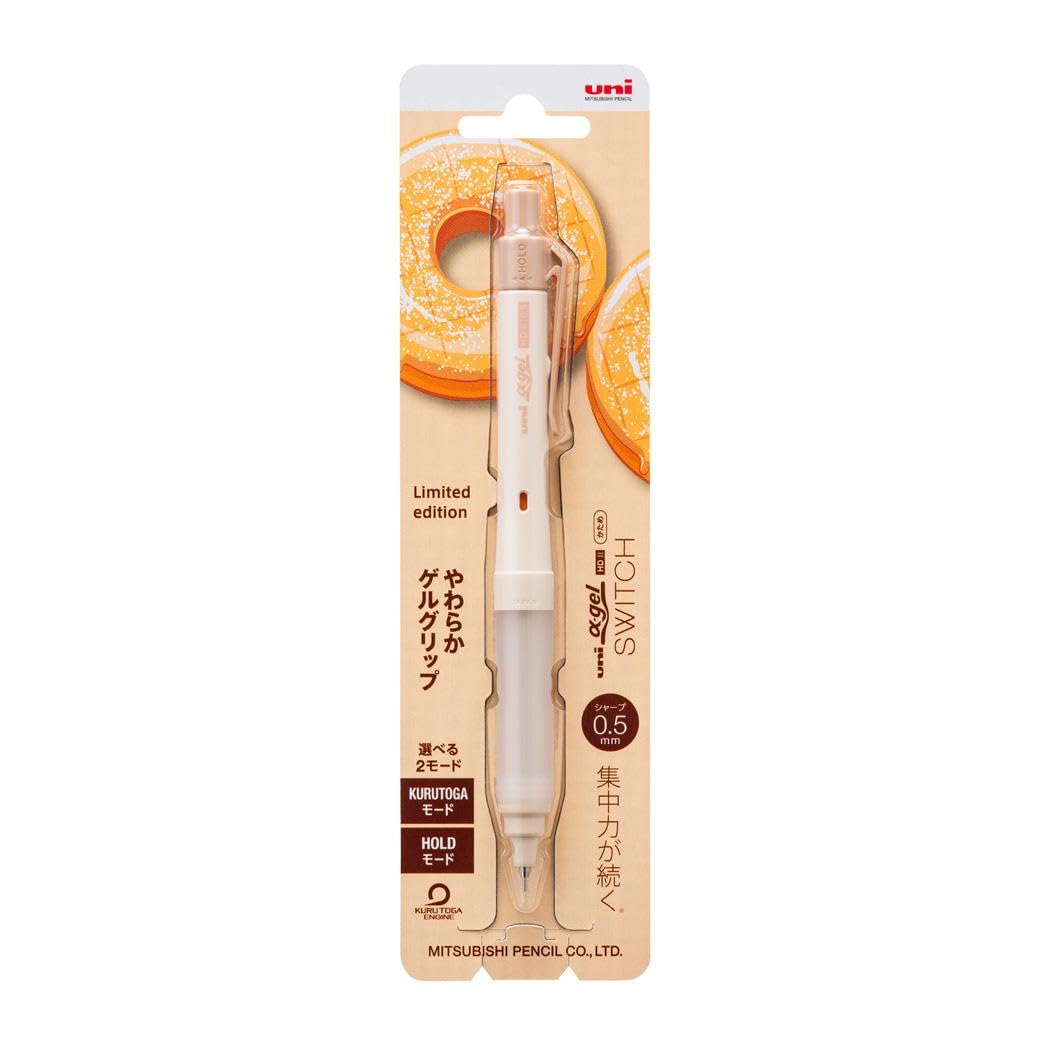Uni Alpha Gel Switch Mechanical Pencil, 0.5mm, Cinnamon Sugar Color (Unbox Japan Exclusive)