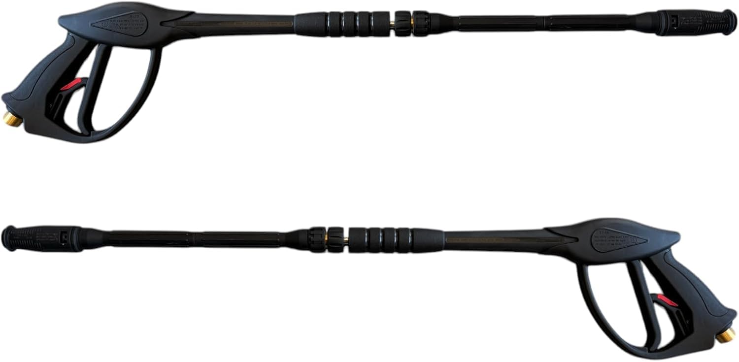 M&M Smartek Pistola de alta presión profesional, hobby, pistola y lanza/tubo variador M22 IG/AG de 2 piezas, apta para lavadora de alta presión Karcher Kränzle Kranzle | Pistola de alta presión para limpieza controlada, compatible con Kärcher HD/HDS, Krän