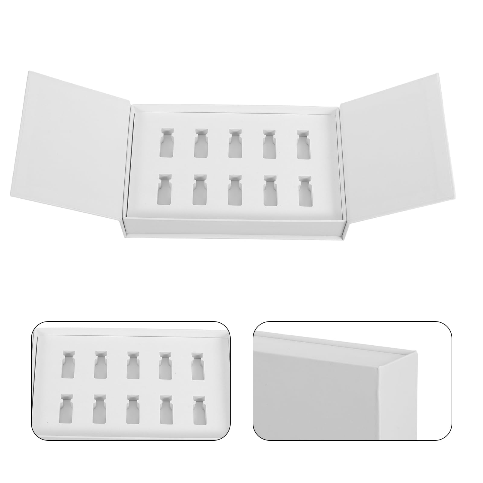 Ampullen Aufbewahrungsbox aus Karton mit Doppelseitigem Deckel 3 Ml Laborfläschchen Organizer für Insulinampullen und Proben Gefrierfläschchenhalter mit Sicherheitsverschluss