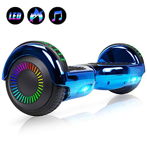 Felimoda 6.5" Hoverboard for Kids and Adult Two-Wheel Self-Balancing Scooter- UL2272 Certificated, withColorful RGB Flash LED Lights