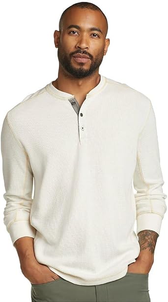 Eddie Bauer Mens Classic Fit Favorite Long-Sleeve Thermal Henley Shirt