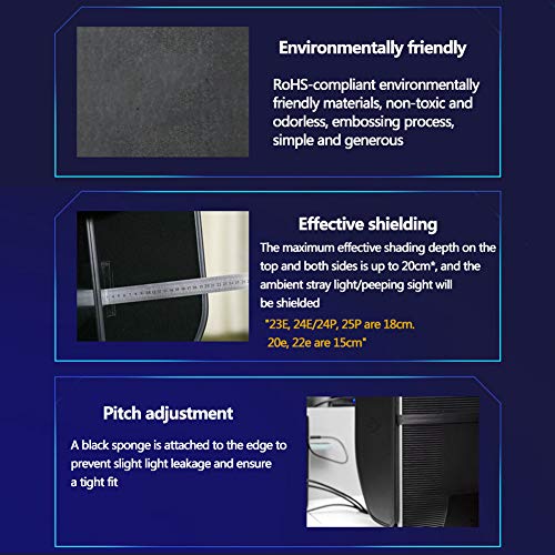 Image of 27-Inch Computer Screen Hood, Anti-Stray Light, Eye Protection, Office Gaming Multi-Function Hood, Suitable for Screen Frame Width 63.5-65.5Cm