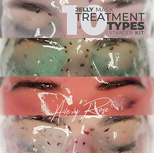 Avery-Rose-Peel-Off-Jelly-Mask-Premium-Modeling-Rubber-Mask-Spa-Set-10-Treatments-24k-Gold-Lavender-Kiwi-Peppermint-Egyptian-Rose-Matcha-Chamomile-Tea-tree-Jazmine BRÃUN Peel-Off Jelly Mask Hydrating Premium Modeling Rubber Mask Spa Set - 10 Treatments (24k Gold, Lavender, Kiwi, Peppermint, Egyptian Rose, Matcha, Chamomile, Tea tree, Jazmine)