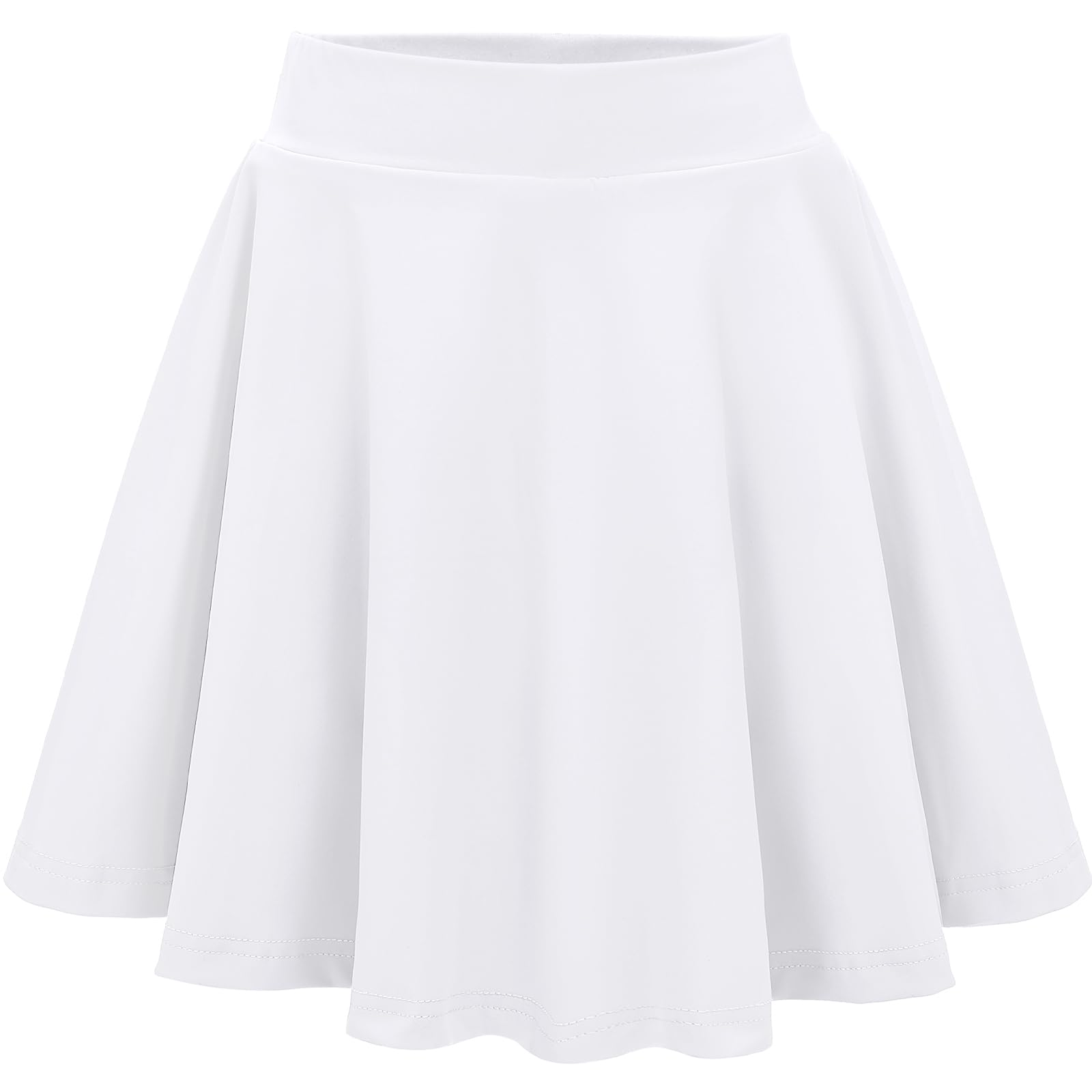 Falda para niñas Falda de Tenis para niños con Pantalones Cortos Cintura elástica Una línea Falda Escolar elástica