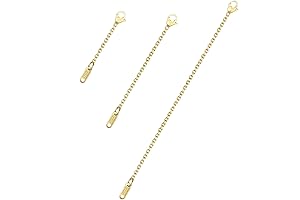 18k Gold Plated Necklace Extenders for Necklaces Bracelets Anklets and Jewelry Making