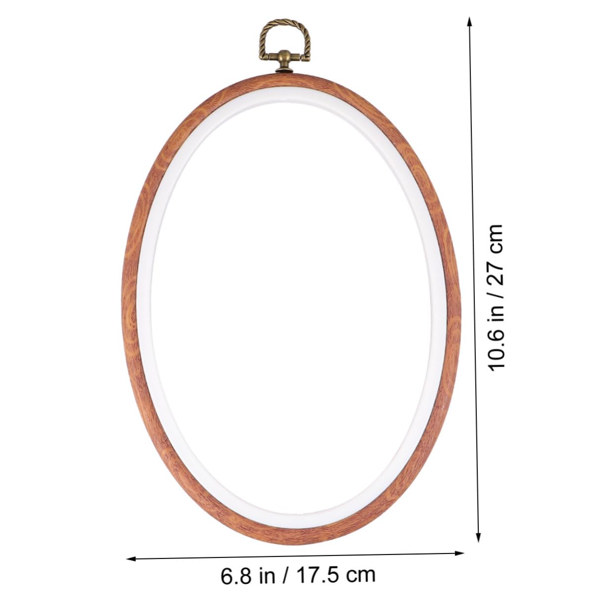 TOPBATHY 3 Stück Ovaler Stickrahmen Imitat Holzrahmen für DIY Kreuzstich und Handarbeit Vielseitiges Bastelwerkzeug für Nähen Quilten und Wanddekoration für Anfänger und DIY liebhaber