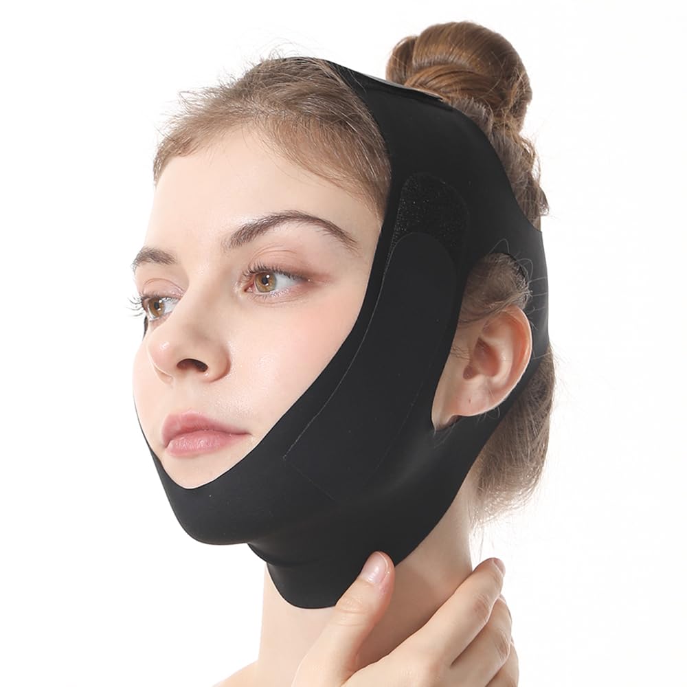 Chin Strap for Sleeping Reusable Double Chin Reducer V Line Lifting Mask Jaw Strap Jawline Shaper Jaw Exerciser