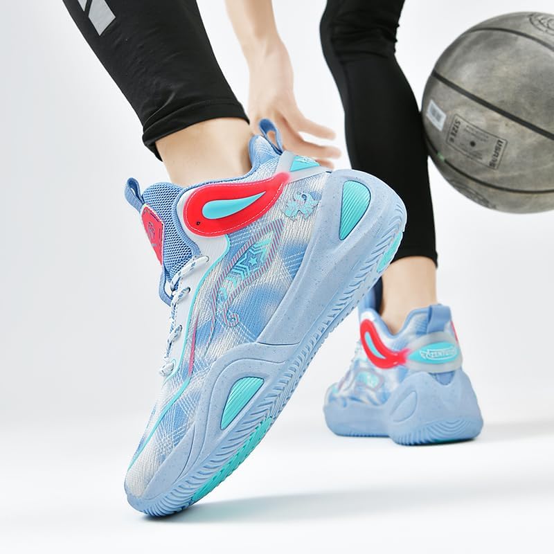 Women Mens Basketball Shoes Fashion Athletic Sneakers Unisex Outdoor Sport Shoes High Top Anti Slip and Wear-Resistant Basketball Shoes