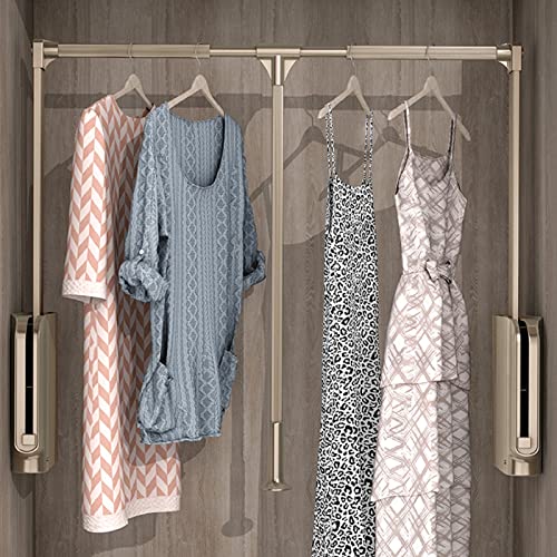 Tringle de penderie rabattable pour un rangement de dressing suspendu