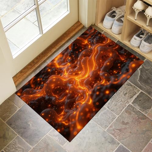 Tapis pour entrée lavable grand format style abstrait 80 x 120 cm