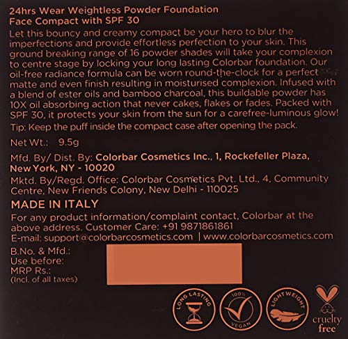 Image of Colorbar 24Hrs Wear Weightless Powder Foundation, 9.5 g