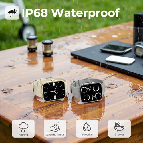 Image of Smart Watch for Men Women, 1.83 inch HD Touchscreen Fitness Watch with Bluetooth Call & Message Notifications, 110+ Sport Modes, 24 /7 Heart Rate /Sleep Monitor, IP68 Waterproof Fitness Tracker, Silver Gray