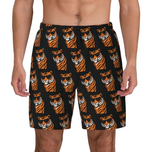 Bañador para hombre verano casual surf deporte playa bolsillos tigre