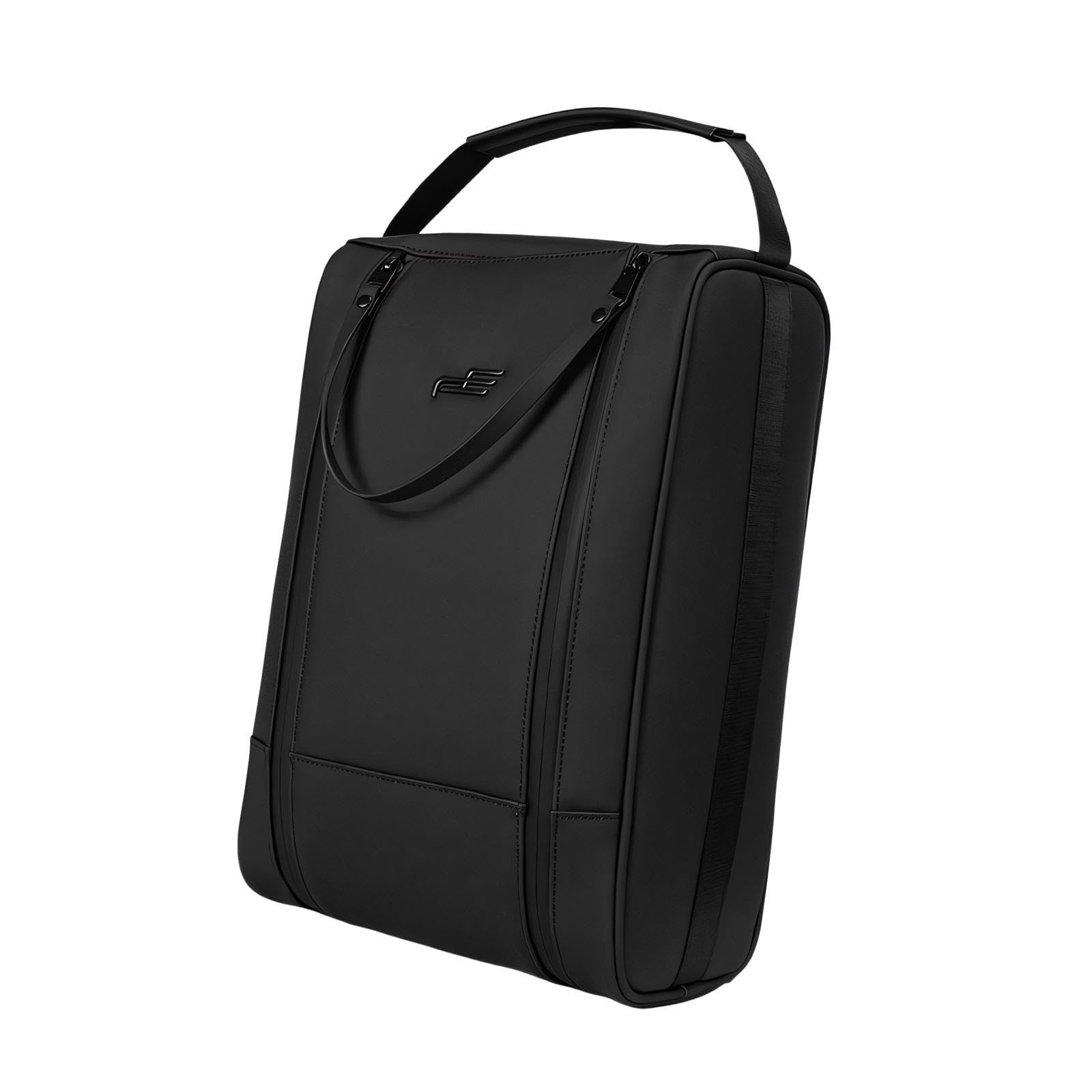 kowaku Sac à Chaussures de Golf pour Hommes Femmes avec Fermeture Éclair et Poignée Rangement Portable en Cuir PU Organisateur de Adapté Au Transport
