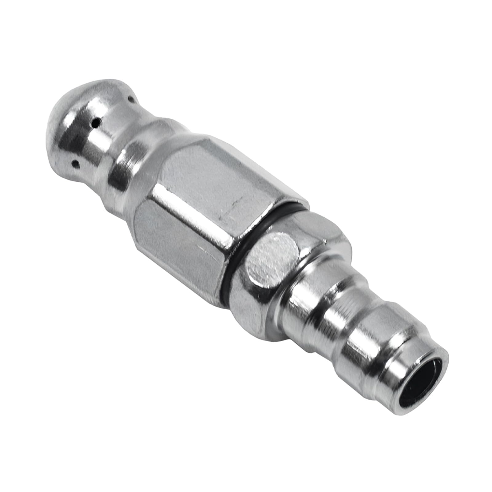 Kaeltsyn Multicolor Stainless Steel High Pressure Nozzle 1 / 4Inch Quickly Connecting 1 Front 6 Back Professional Drain Cleaning Tool Multipurpose Drain Maintenance