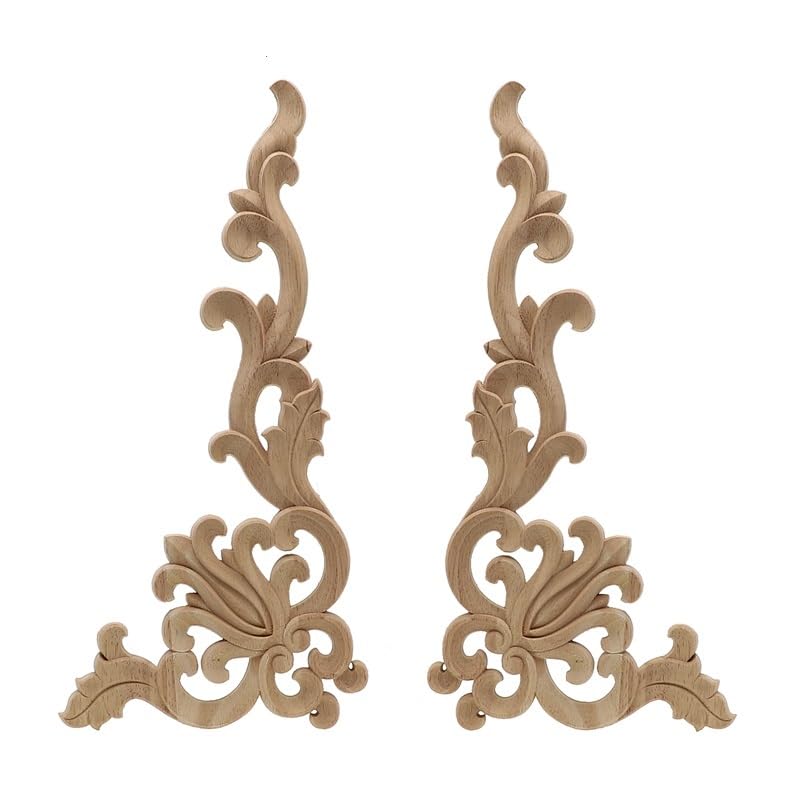 8 Fregi In Legno Intagliato Per Decorazione Mobili - Applique Angolari E Lunghe - Foto 3