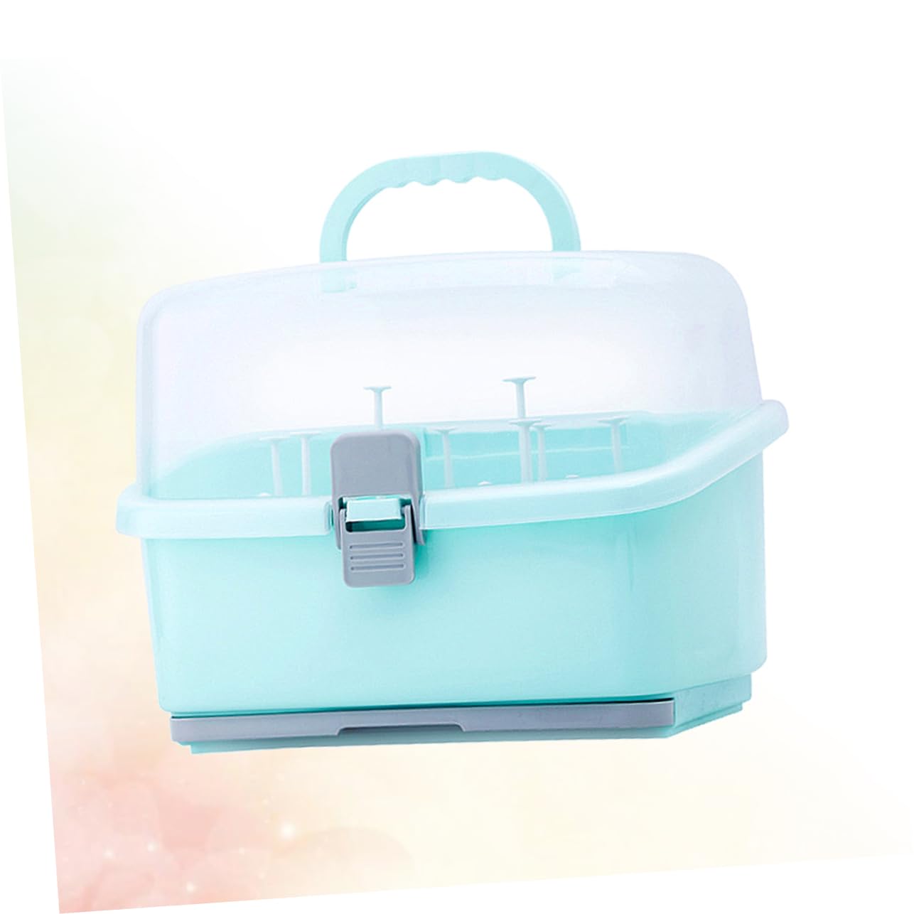 Boîte de Rangement pour Biberons Portable, Grosse Capacité, Plastique Vert | Maison et Extérieur, Protège Biberon et Tétine, Format Pratique pour Voyage