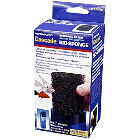 Penn-Plax Cascade 600 Filter Replacement Bio-Sponge (1 Sponge) – Provides Physical and Biological Filtration for Freshwater and Saltwater Aquariums Cover