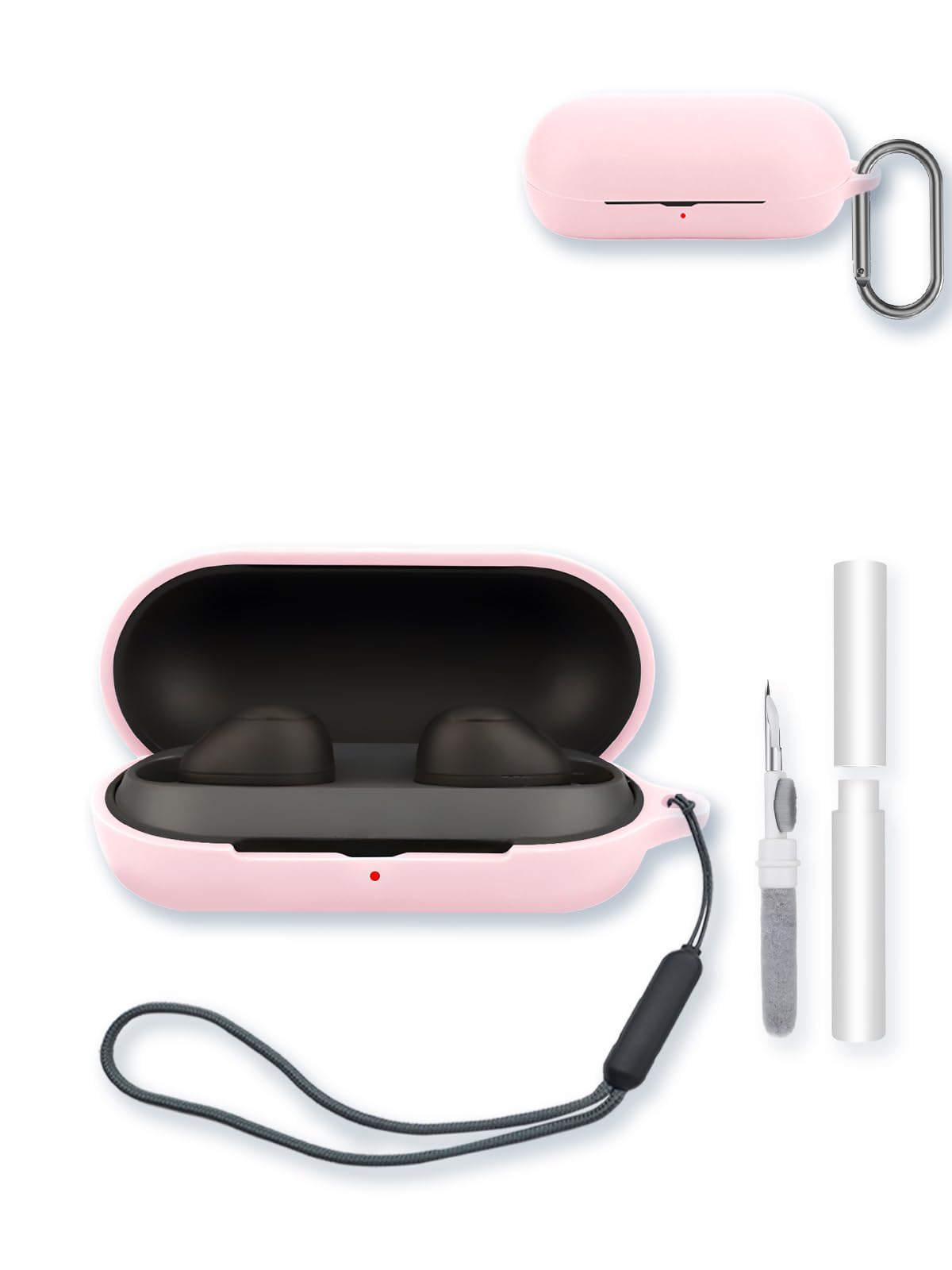 Case for Sony WF-C700N Truly Wireless Noise Canceling Earbud Headphones,Soft Protective,BOVUGAC Silicone Case Cover with Keychain & Cleaning Kit &