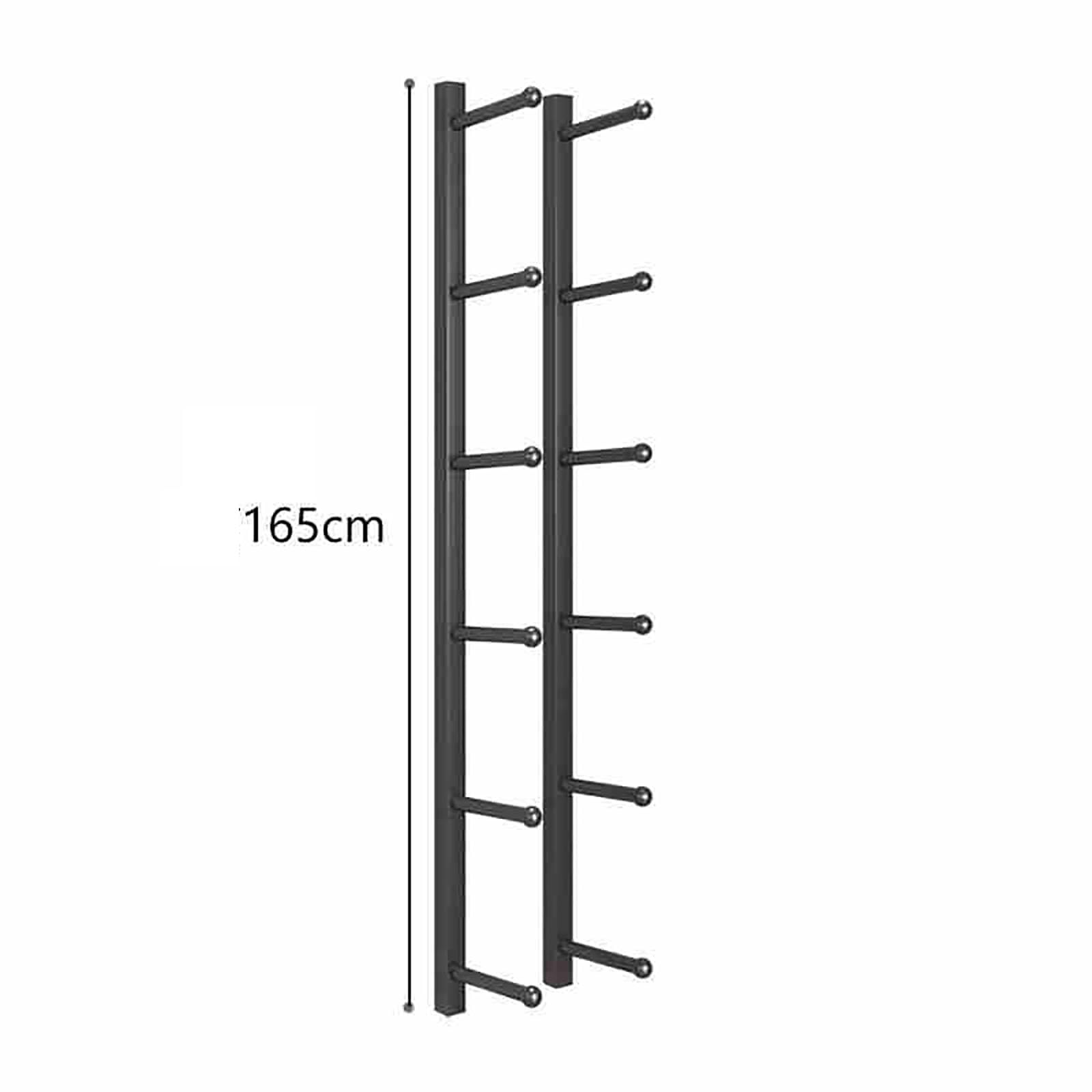 Soporte de pared para esterilla de yoga, estante de exhibición de tapetes de ejercicio de 6/9 niveles, estante vertical de almacenamiento, soporte de pared de metal estable para gimnasio