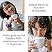 ULTRA HIGH SPEED MOTOR 19,000 RPM !, Milk Frother, With DOUBLE WHISK and STAND For quick preparation of Coffee foam, Cappuccino And Hot Chocolate (Black)