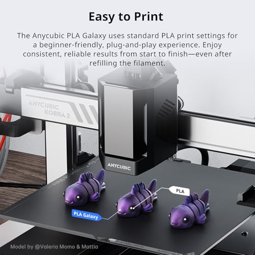Image of ANYCUBIC Galaxy PLA 3D Printer Filament, Sparkle Glitter PLA, Chameleon Changing Colors, 3D Printing PLA Filament 1.75mm Dimensional Accuracy + /- 0.03mm, 1KG Spool (2.2 lbs), Galaxy Green