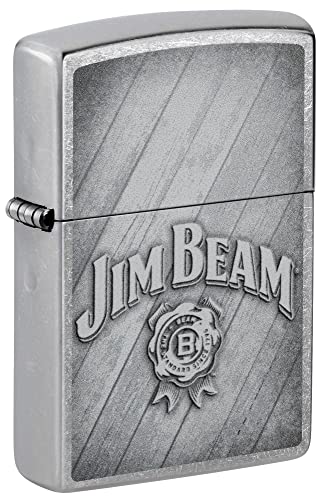 Zippo Jim Beam Logo Street Chrome encendedor de bolsillo miniatura 1