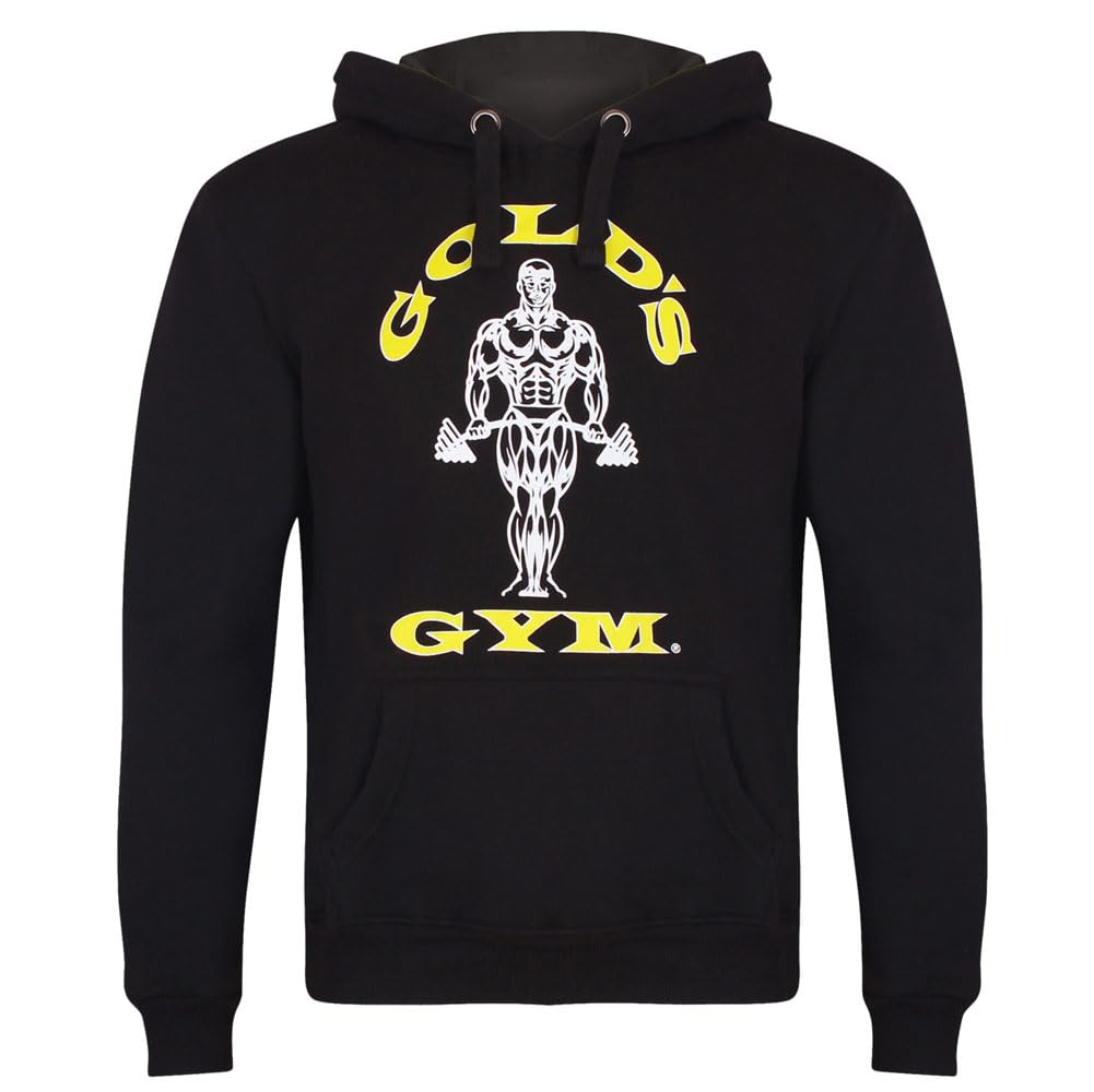 Gold's Gym Sudadera con Capucha Estampada para Hombre, Negro, S