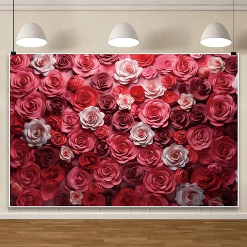 Fondo fotográfico vinilo rosa rojo 10x8 ft para estudio miniatura 1