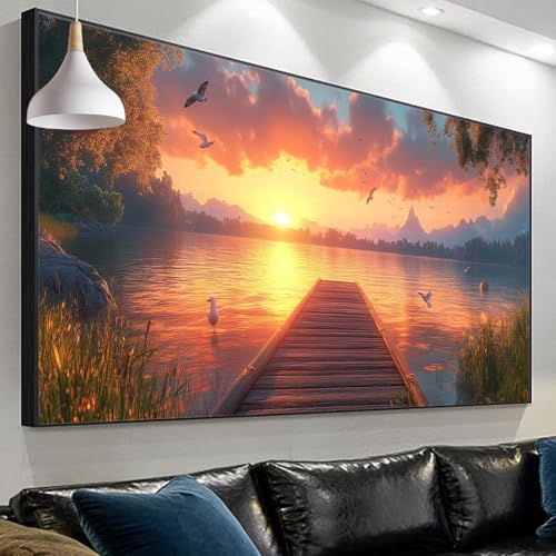Peinture Diamant 5D DIY Grand Format 120x40cm | Point de Croix Cristal Art Adulte Pont