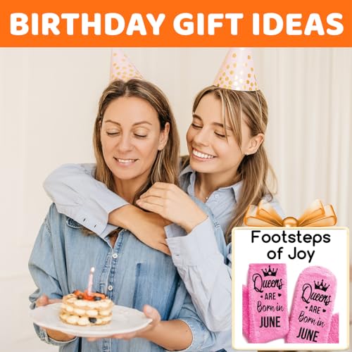 Image of HAPPYPOP Birthday Gifts Ideas for Mom - Pink Month Birthday Socks for Women
