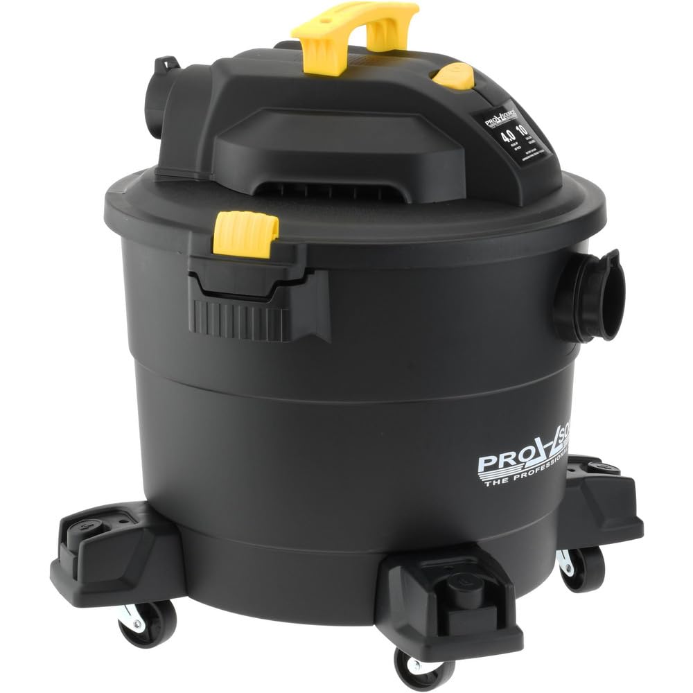 PRO SOURCE 10 Gallon Polymer-Tank 4.0 Peak HP Wet/Dry Vacuum with Attachments