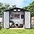 Panovue 10X12 FT Outdoor Steel Storage Shed with Lockable Doors, 2 Windows, Garden Shed Ideal for Backyard, Patio Storage,Chicken Coop(Wood Panels & Frame Floor Not Included)