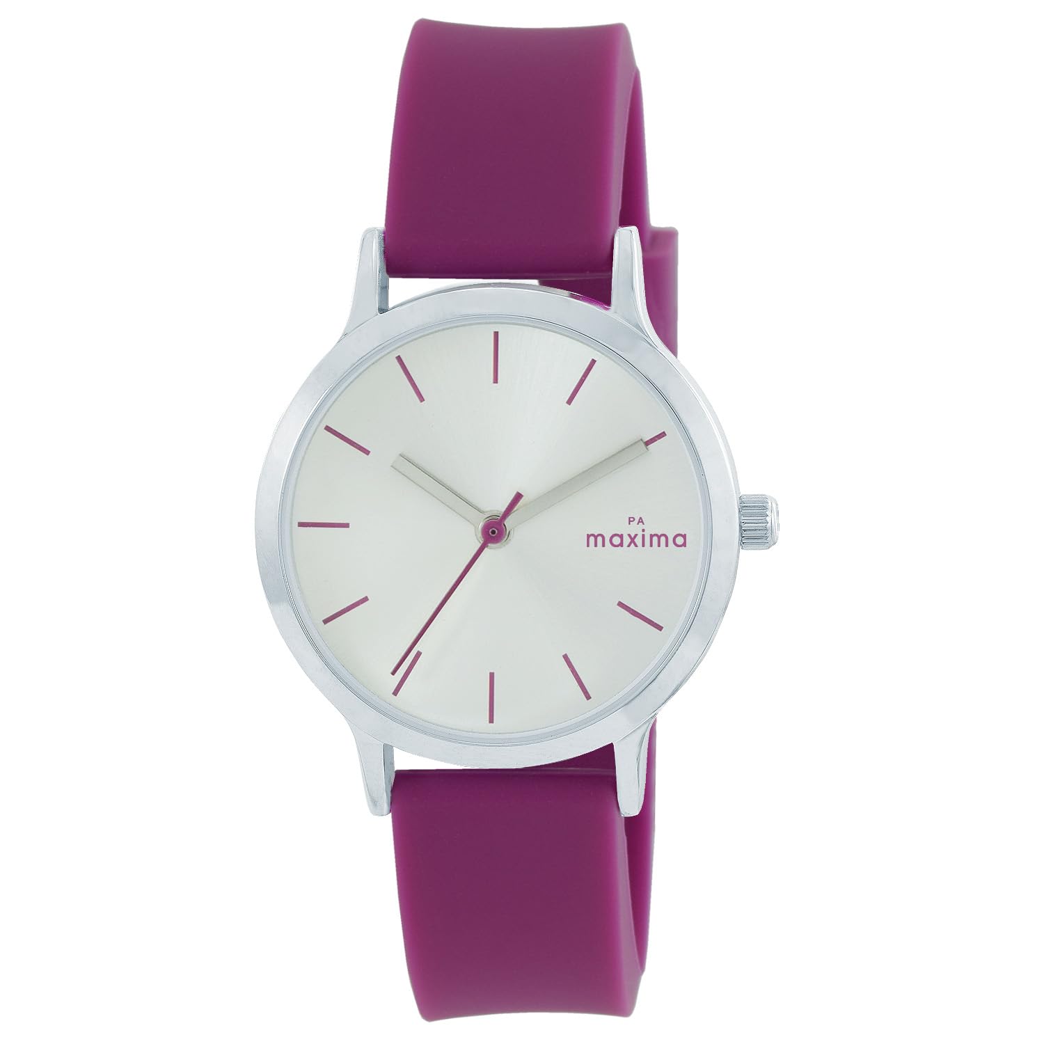 Maxima Silicone Attivo Collection Analogue Silver Dial Watch For Women O-66860Pmli, Band Color:Pink (B0CVB5Z6WJ) Amazon Price History, Amazon Price Tracker