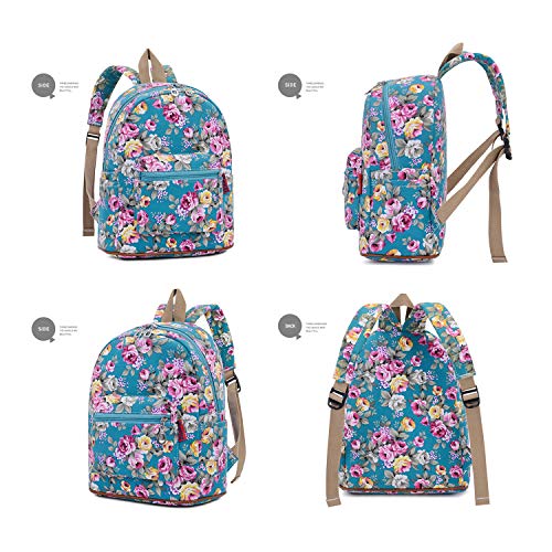 Bravo Floral BTS Small Backpack, Beautiful 12" Fashion Design Casual Daypack, All Purpose Essential Bag (Floral Blue)3