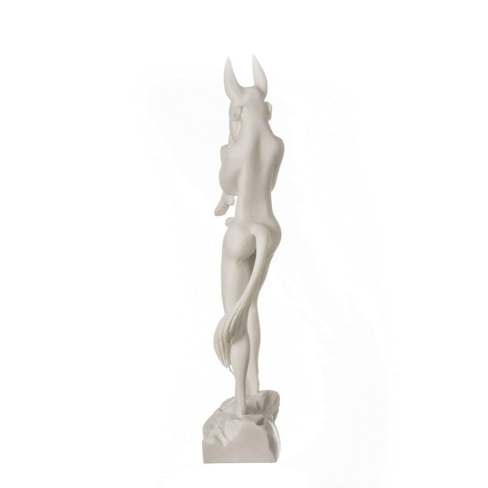 BeautifulGreekStatues Minotauro Demone Testa di Toro Mangiare una Fanciulla Alabastro Greco Statua Scultura 24 cm