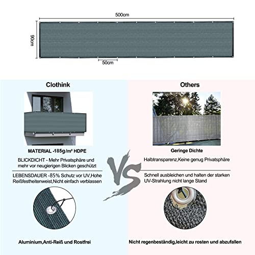 Clothink Copertura per balcone, protezione da