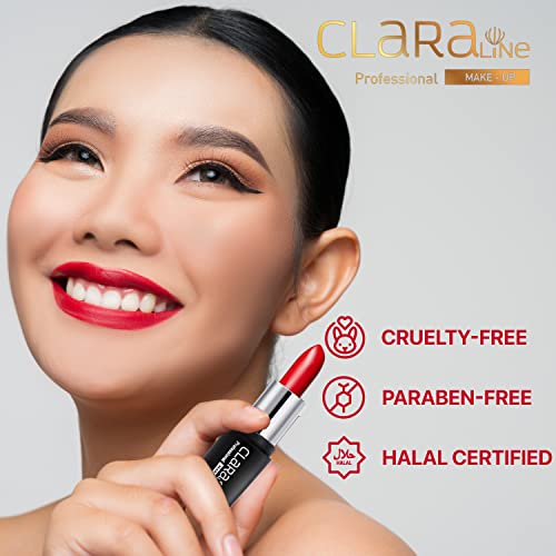 Claraline Hd Lipstick - Moisturizing Lip Makeup | Highly Pigmented Shades | Long Lasting, Transfer-Proof, Cruelty-Free, Halal-Certified & Paraben-Free | Bare Pink #TOP5