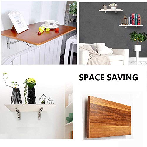 ZOMCHAIN Folding Shelf Brackets 12 inch Heavy Duty Stainless Steel Collapsible Bracket,Hinge Wall Mounted for Space Saving,Table Work Bench, DIY Bracket, 2 PCS