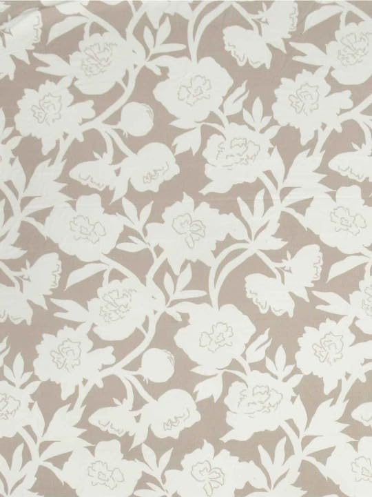 Image of 380 TC Premium Glace Cotton Elastic Fitted Bedsheet King Size with 2 Pillow Covers King Size | Double Bed with All Around Elastic (Gray Floral, Fitted - Double72x72)